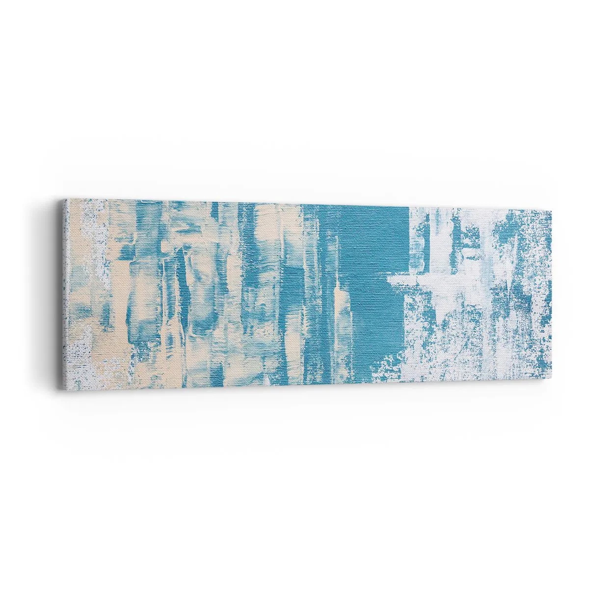 Canvastavla - Bild på duk - Genom istapp - 90x30 cm