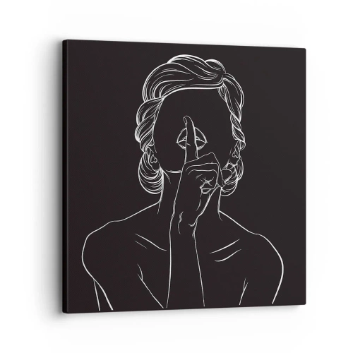 Canvastavla - Bild på duk - Skönhet blommar i tystnad - 30x30 cm