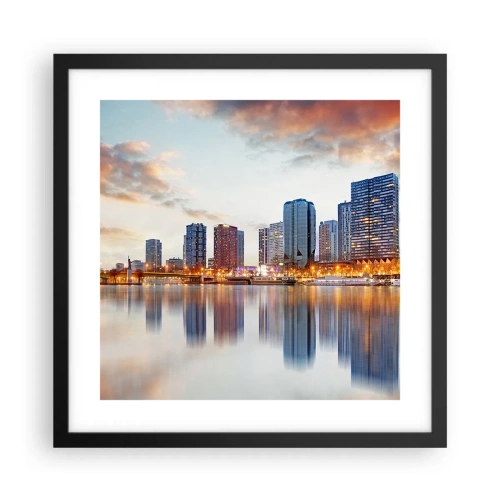 Affisch i svart ram - Paris monumentala lugn - 40x40 cm