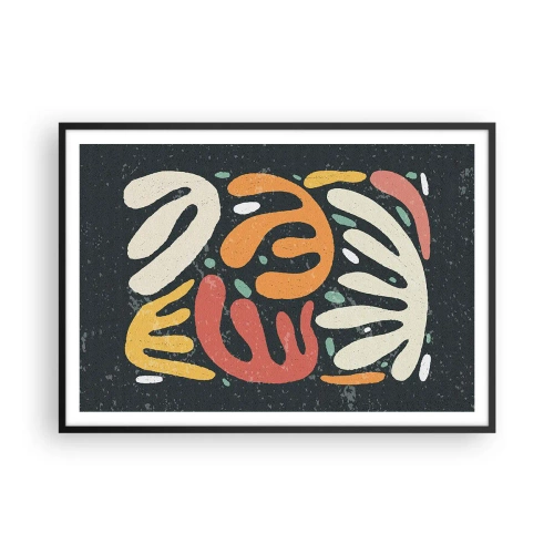 Affisch i svart ram - Komposition - Jag tar snart tag i dig  - 100x70 cm