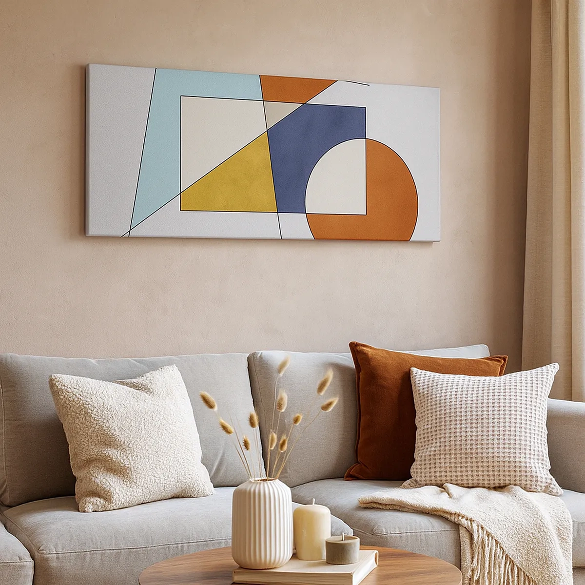 Canvastavla - Bild på duk - Abstraktion: modernistiskt nöje - 30x30 cm