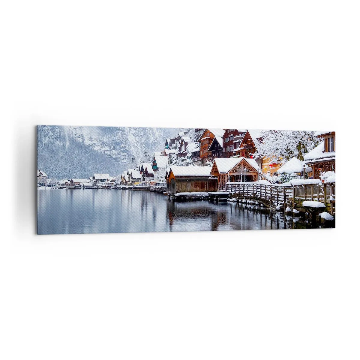 Canvastavla - Bild på duk - I vinterns dräkt - 160x50 cm