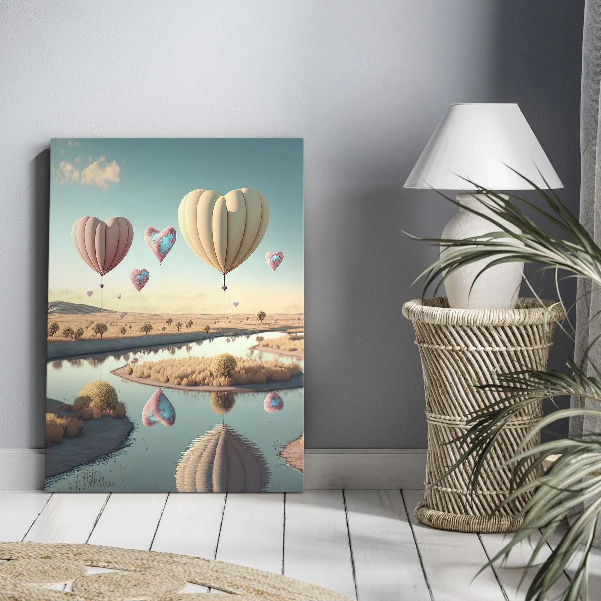 Canvastavla - Bild på duk - Kärleken låter dig sväva - 50x70 cm