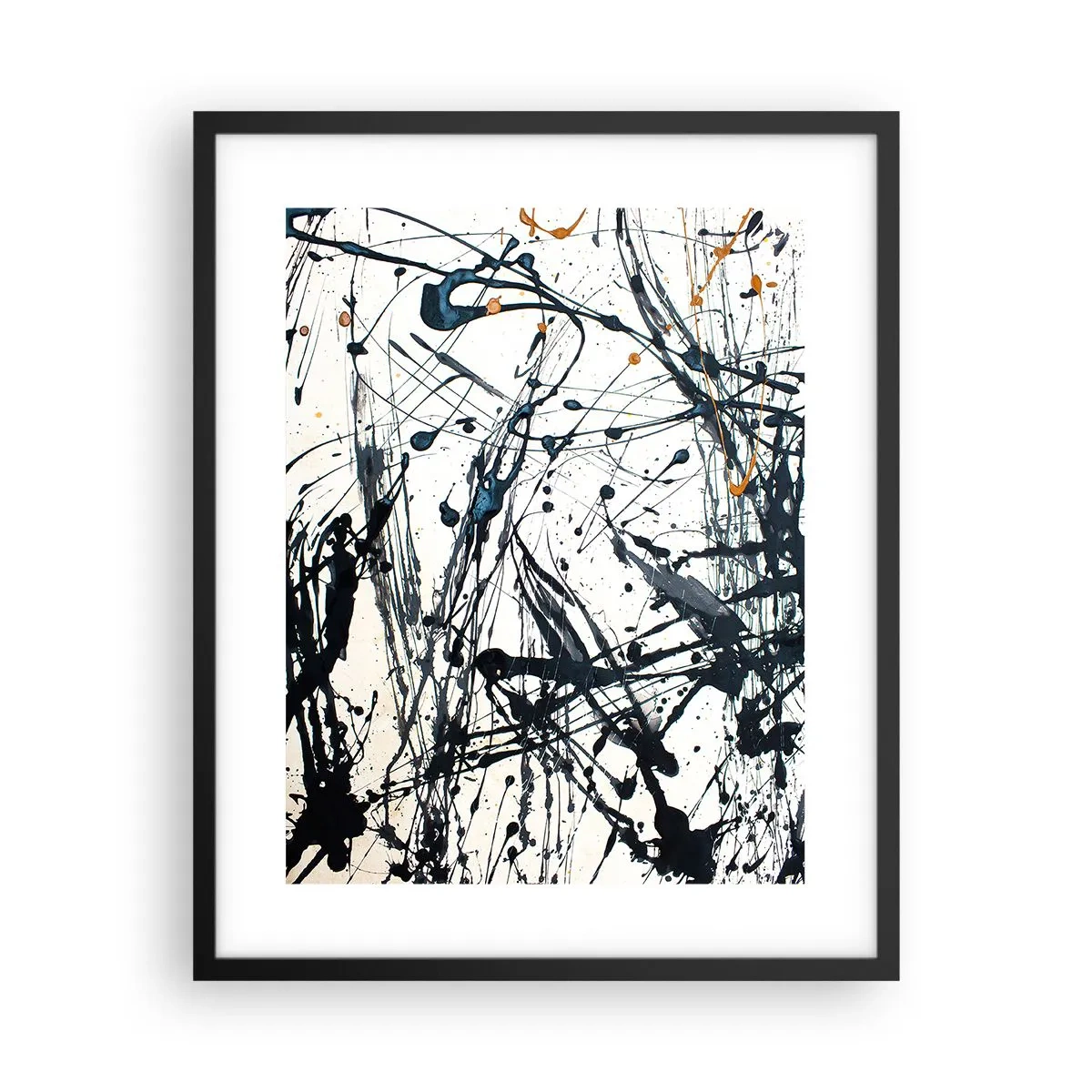 Affisch i svart ram - Expressionistisk abstraktion - 40x50 cm