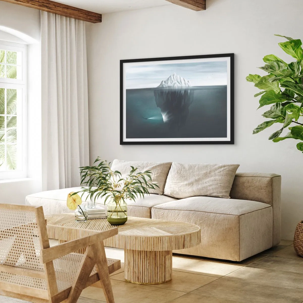 Affisch i svart ram - Undervattensmysterium - 70x50 cm