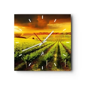 Väggklocka - Klocka på glas - Under australiensiska solen - 30x30 cm