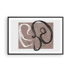 Affisch i svart ram - Komposition - sökande efter fullständighet - 91x61 cm