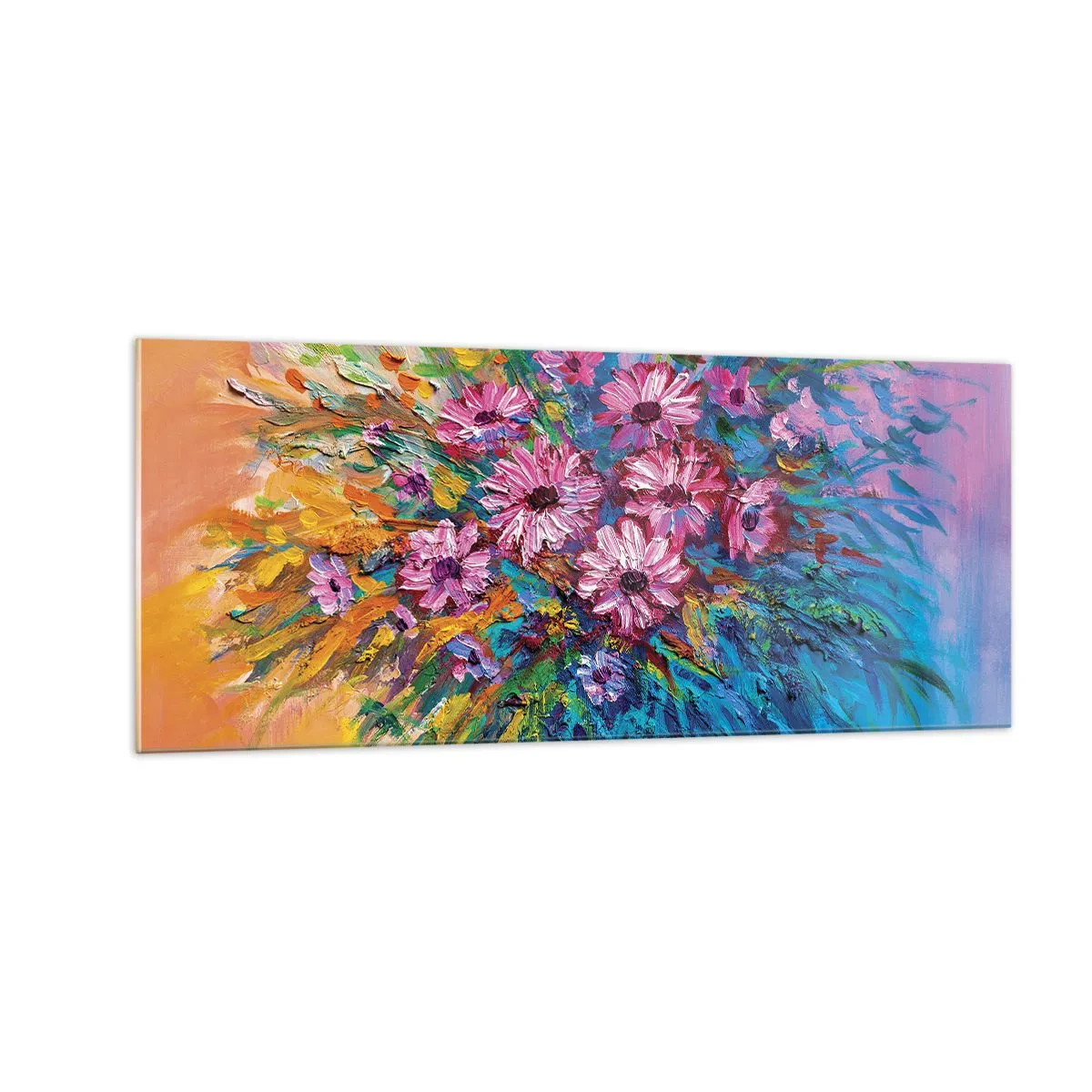 Glastavla - Bild på glas - Livets energi - 100x40 cm