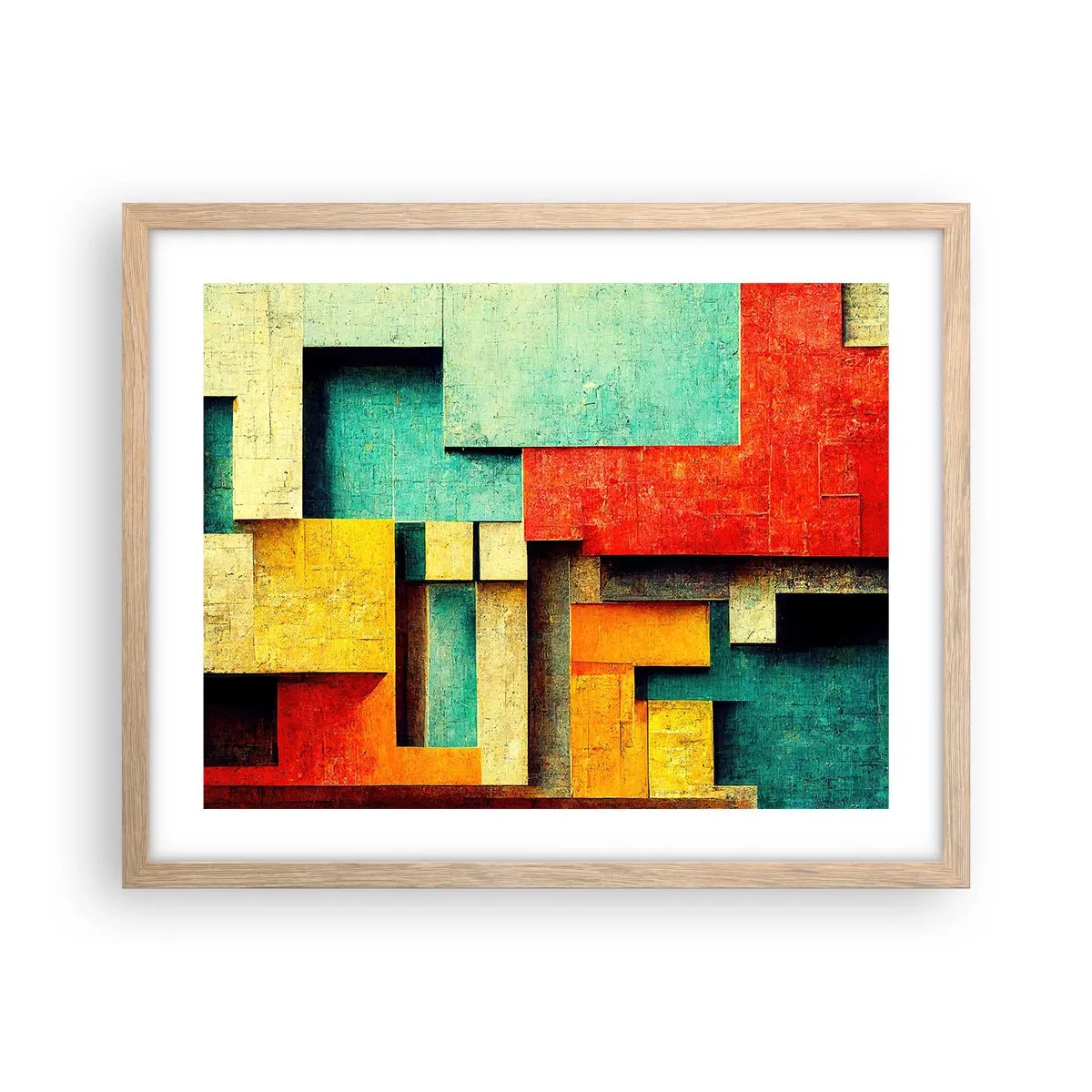 Affisch i ram av ljusek - Festival av räta vinklar - 50x40 cm