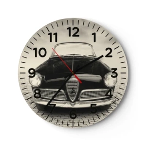 Väggklocka - Klocka på glas - Hur kan man inte älska mig? - 30x30 cm