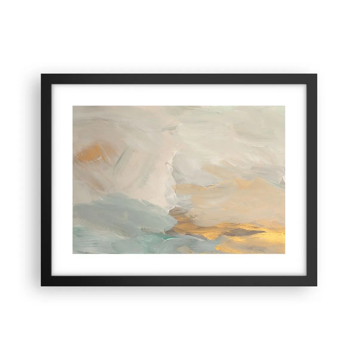 Affisch i svart ram - Abstraktion - ett land av mildhet - 40x30 cm