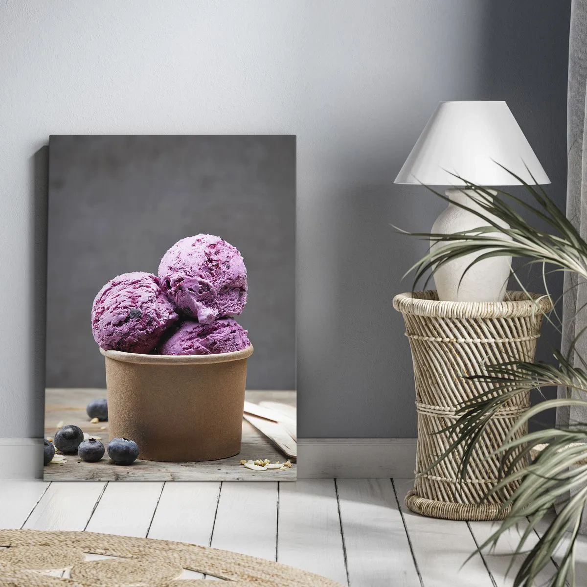 Canvastavla - Bild på duk - Sötma och svalka - 45x80 cm