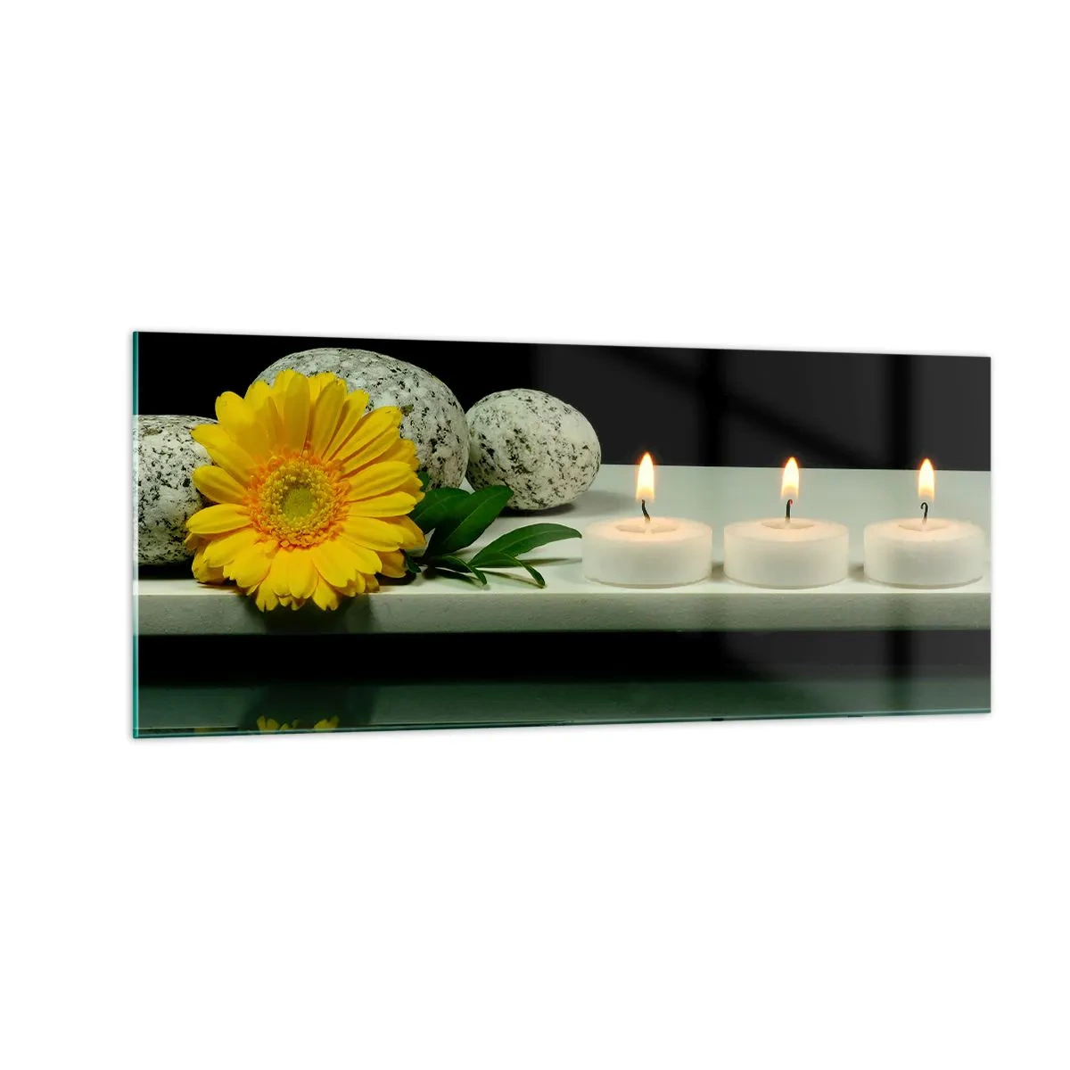 Glastavla - Bild på glas - Stilla sinnen - 100x40 cm