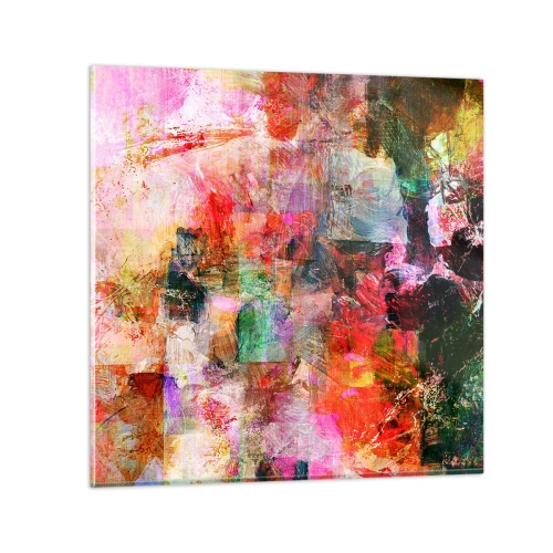 Glastavla - Bild på glas - En resa genom det rosa - 30x30 cm