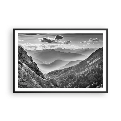 Affisch i svart ram - Ända fram till horisonten - 91x61 cm