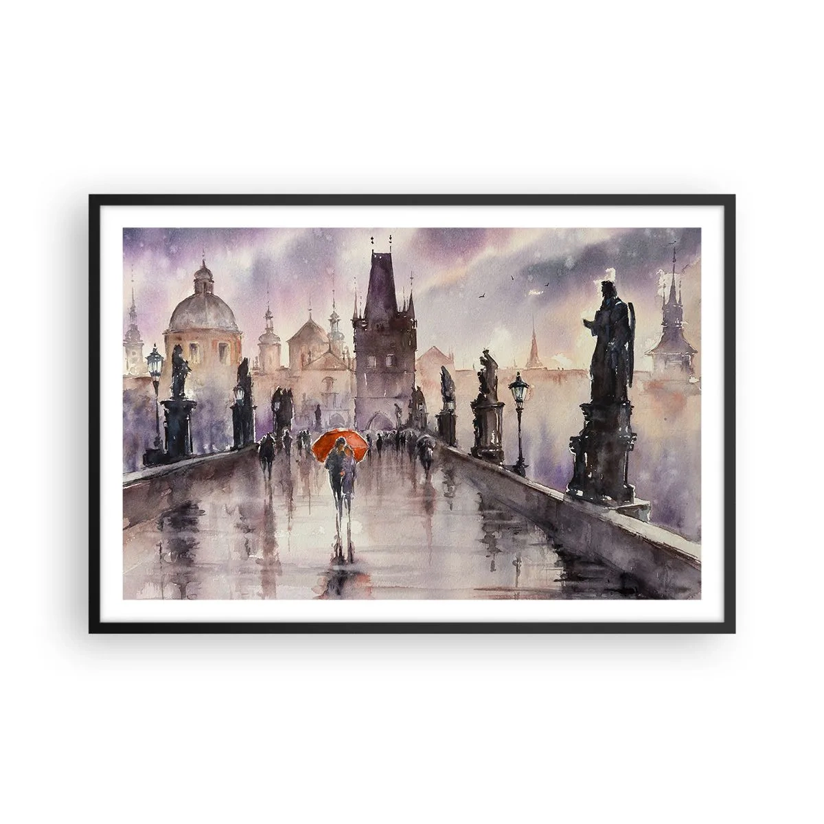 Affisch i svart ram - Människor förändras inte - 91x61 cm