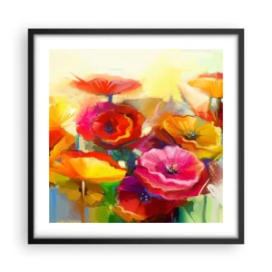 Affisch i svart ram - Inte bara rött - 50x50 cm