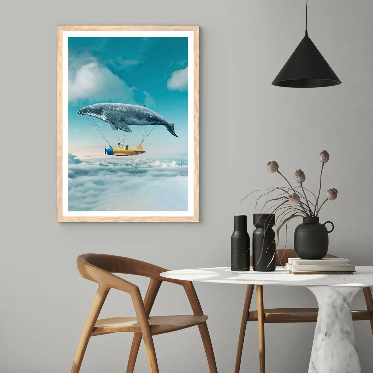 Affisch i ram av ljusek - Varför inte? - 50x70 cm