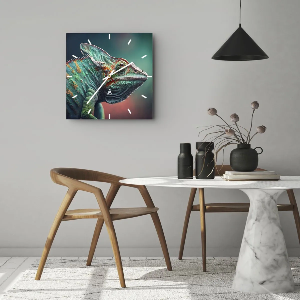 Väggklocka - Klocka på glas - Ser du mig? Inte bra… - 40x40 cm