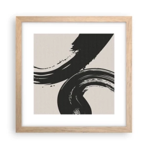 Affisch i ram av ljusek - Svepande och cirkulärt - 30x30 cm