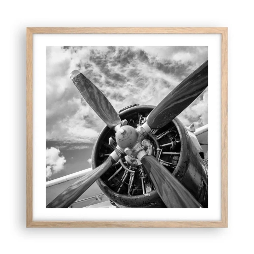 Affisch i ram av ljusek - Luftrummets härskare - 50x50 cm