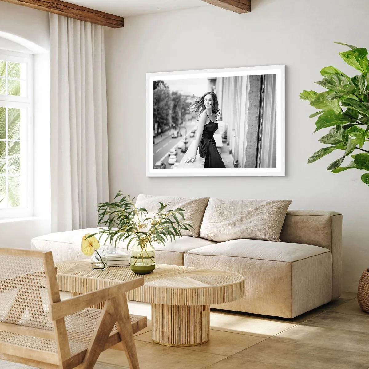 Affisch i vit ram - Säkert en Parisbo - 70x50 cm