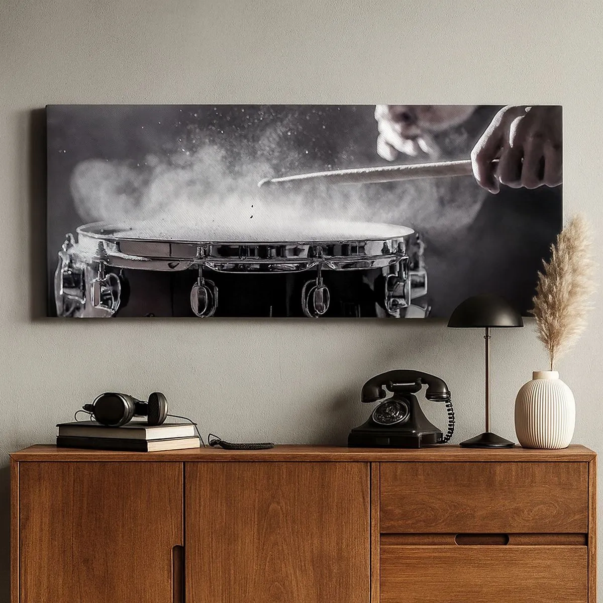 Canvastavla - Bild på duk - Musikens puls - 100x40 cm