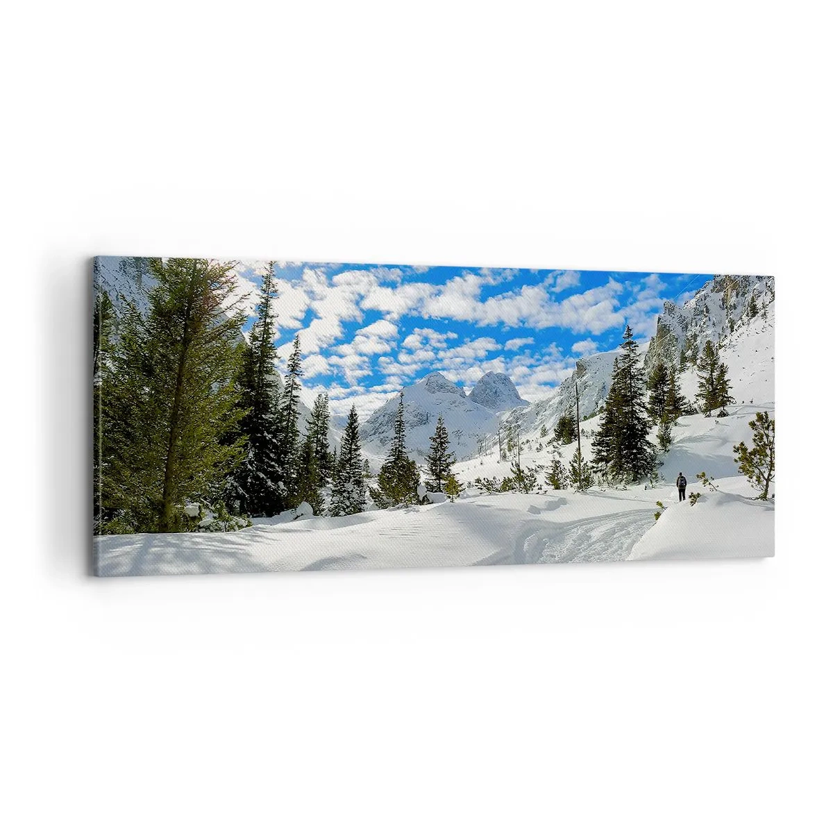 Canvastavla - Bild på duk - I snön och i solen - 100x40 cm