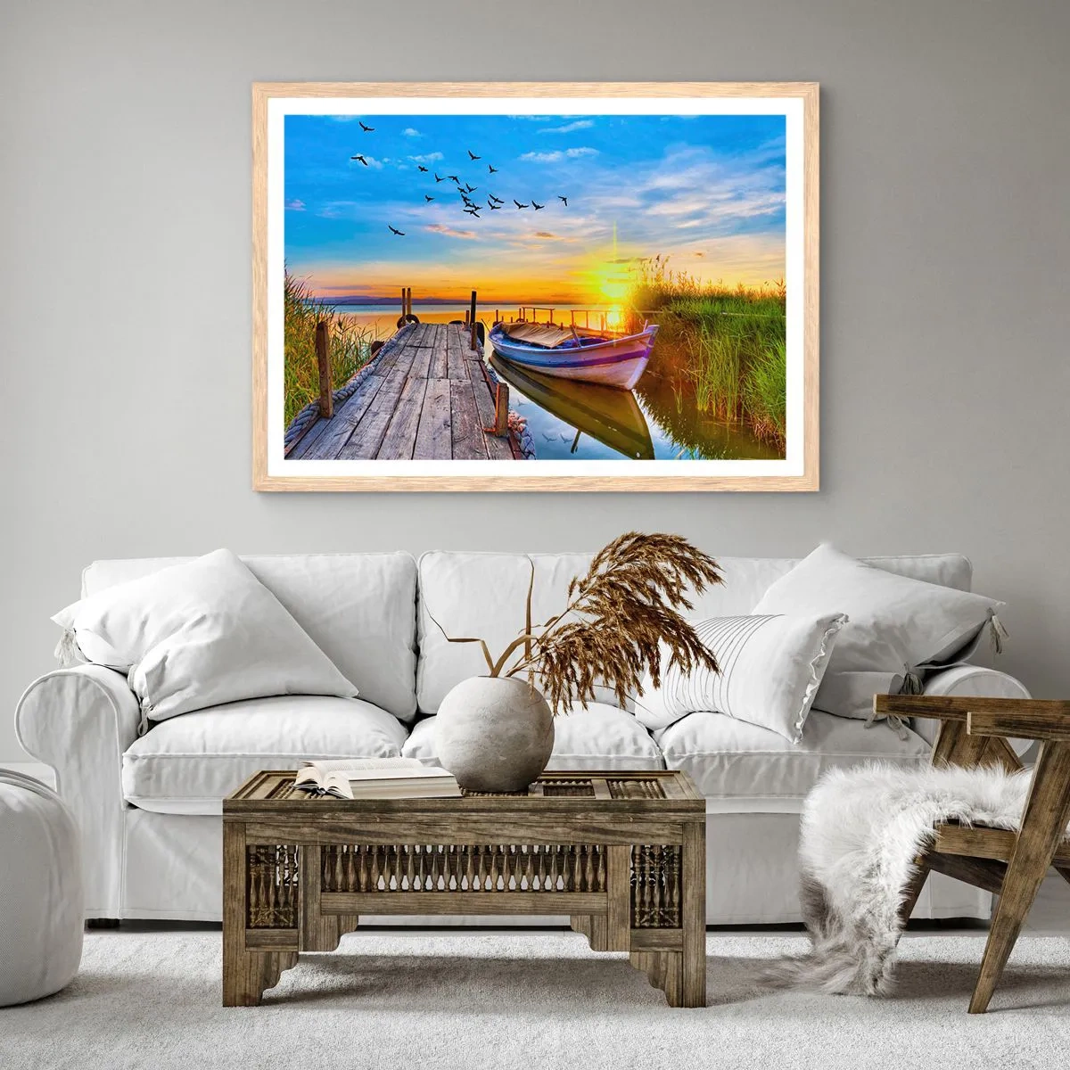 Affisch i ram av ljusek - Adjö, vi ses imorgon - 70x50 cm