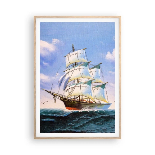 Affisch i ram av ljusek - Stolt med vinden - 70x100 cm