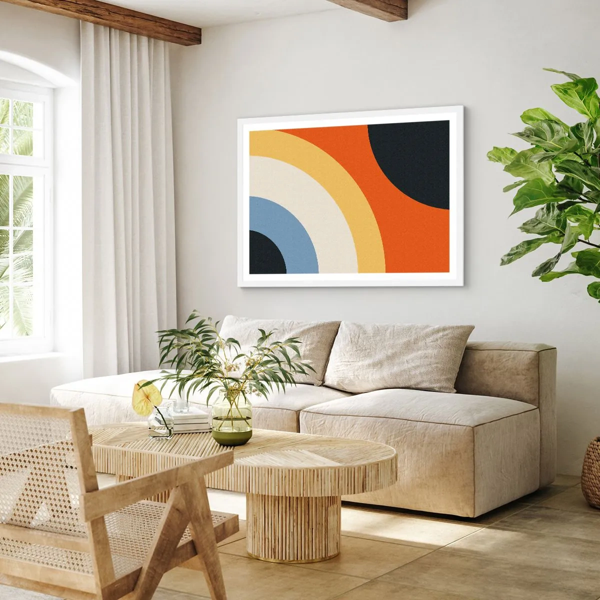Affisch i vit ram - Mot varandra - 91x61 cm