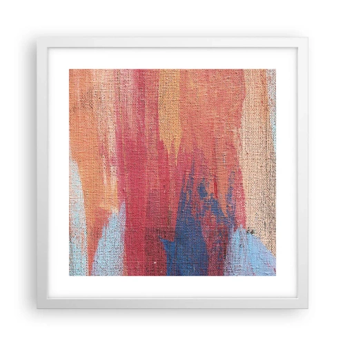 Affisch i vit ram - Rinnande regnbåge - 40x40 cm