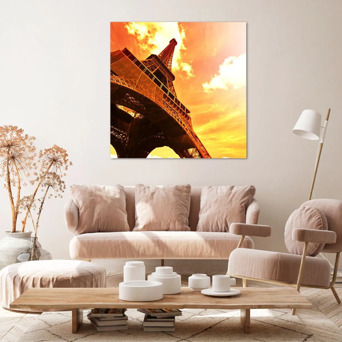 Canvastavla - Bild på duk - Monumentalt, ty solförgyllt - 60x60 cm