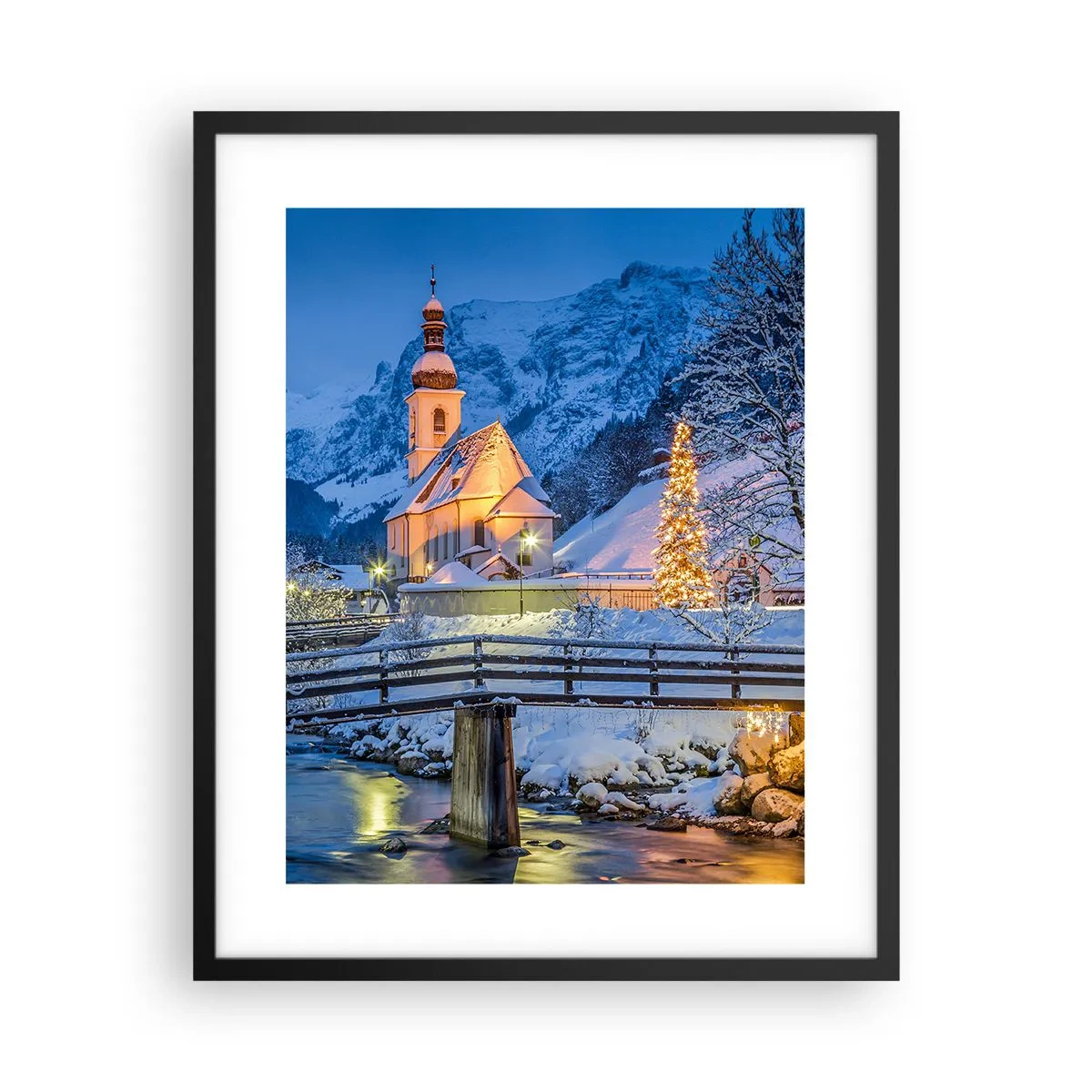 Affisch i svart ram - Julens anda - 40x50 cm
