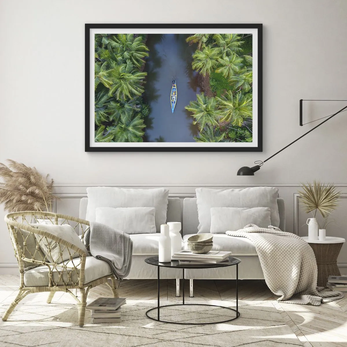 Affisch i svart ram - På en tropisk stig - 70x50 cm