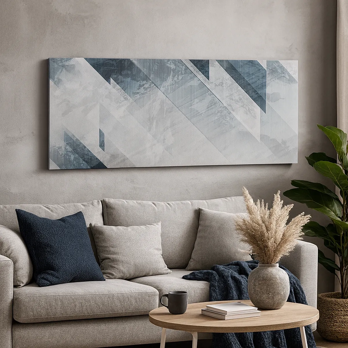 Canvastavla - Bild på duk - Tredimensionell komposition – gråhetens rörelse - 30x30 cm