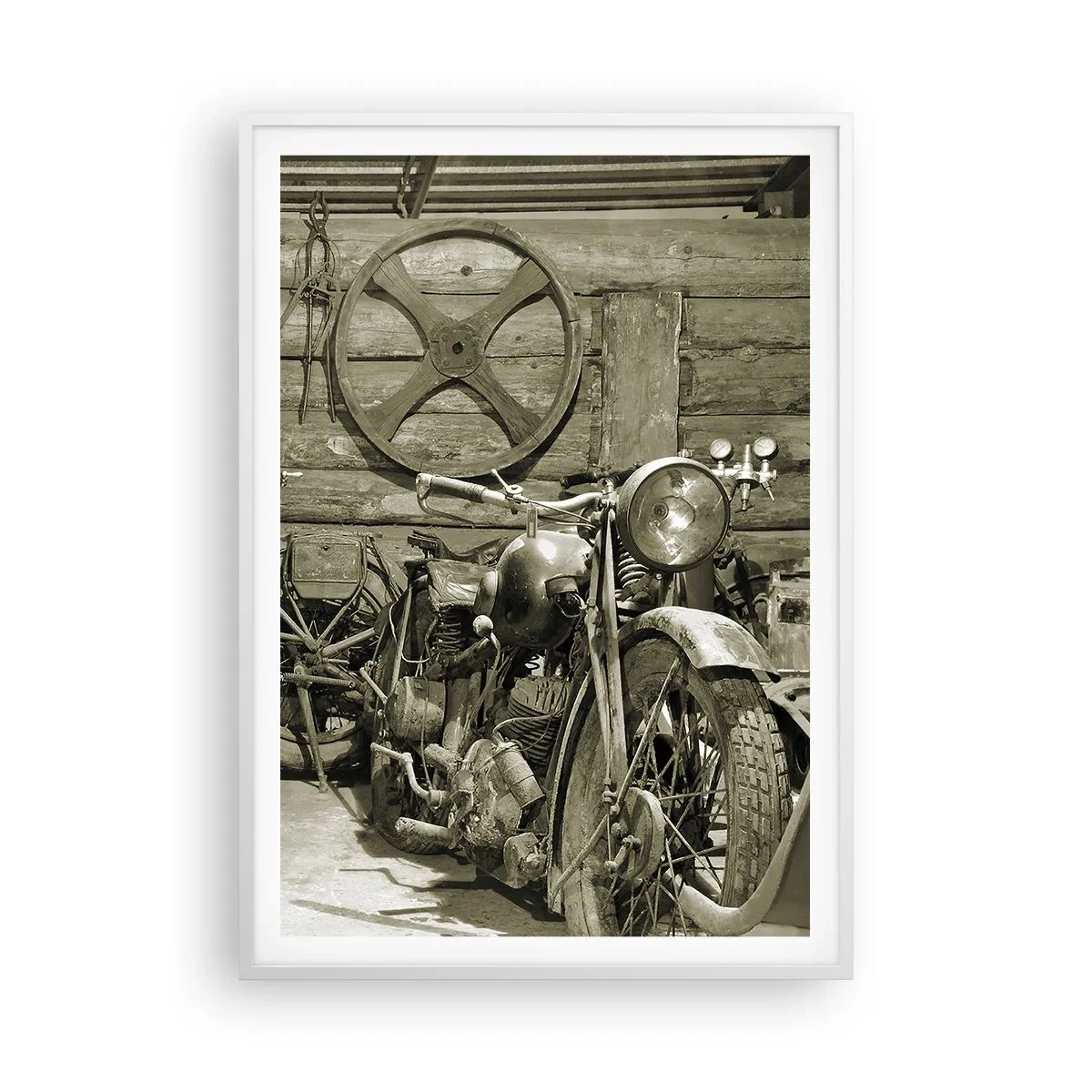 Affisch i vit ram - I onkel Lasses skjul - 70x100 cm