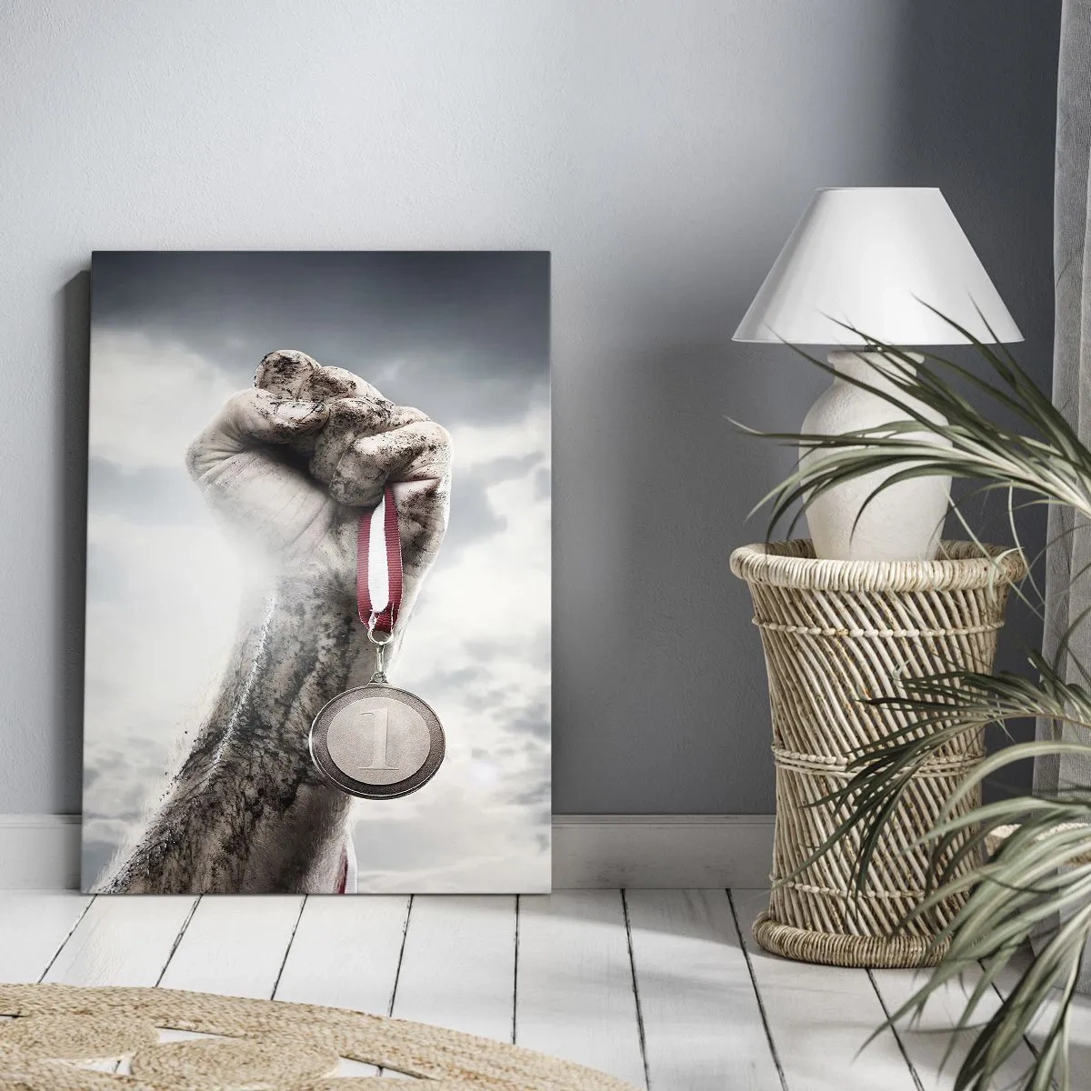 Canvastavla - Bild på duk - Per aspera ad astra - 55x100 cm