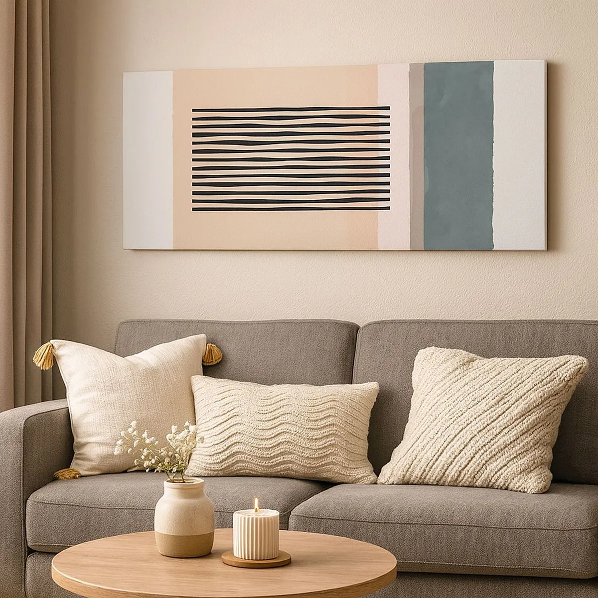 Canvastavla - Bild på duk - Allt väl - 100x40 cm