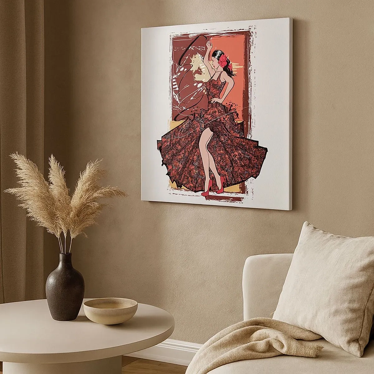 Canvastavla - Bild på duk - I hjärtats takt - 30x30 cm