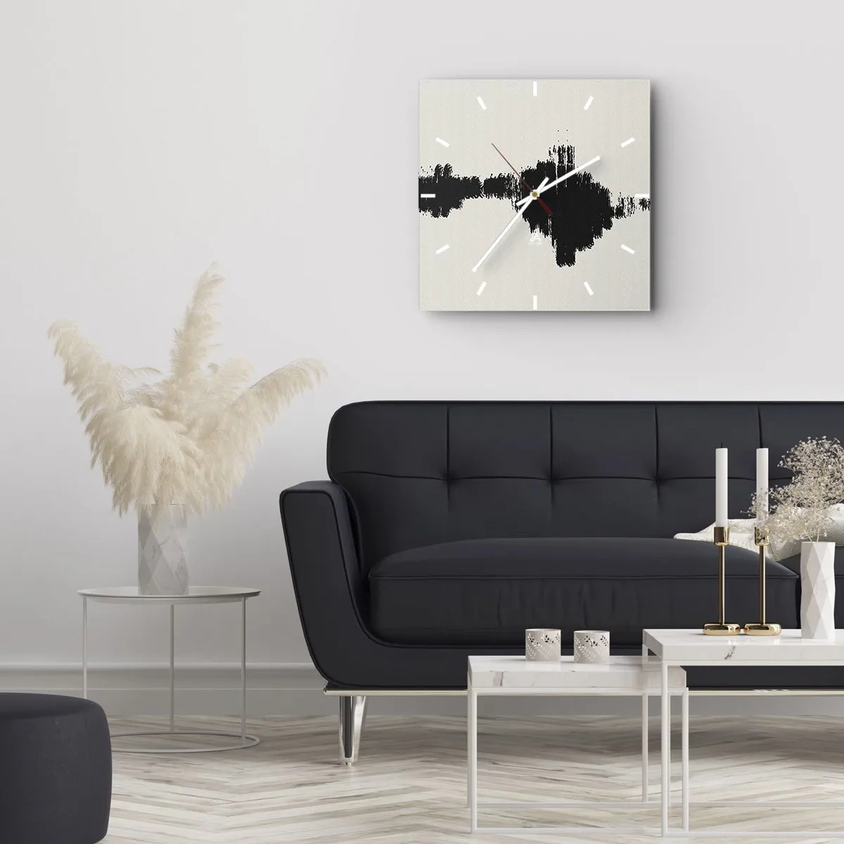 Väggklocka - Klocka på glas - Fantasins vibrationer - 40x40 cm