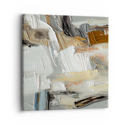 Canvastavla - Bild på duk - Färgstarka lager på lager - 40x40 cm