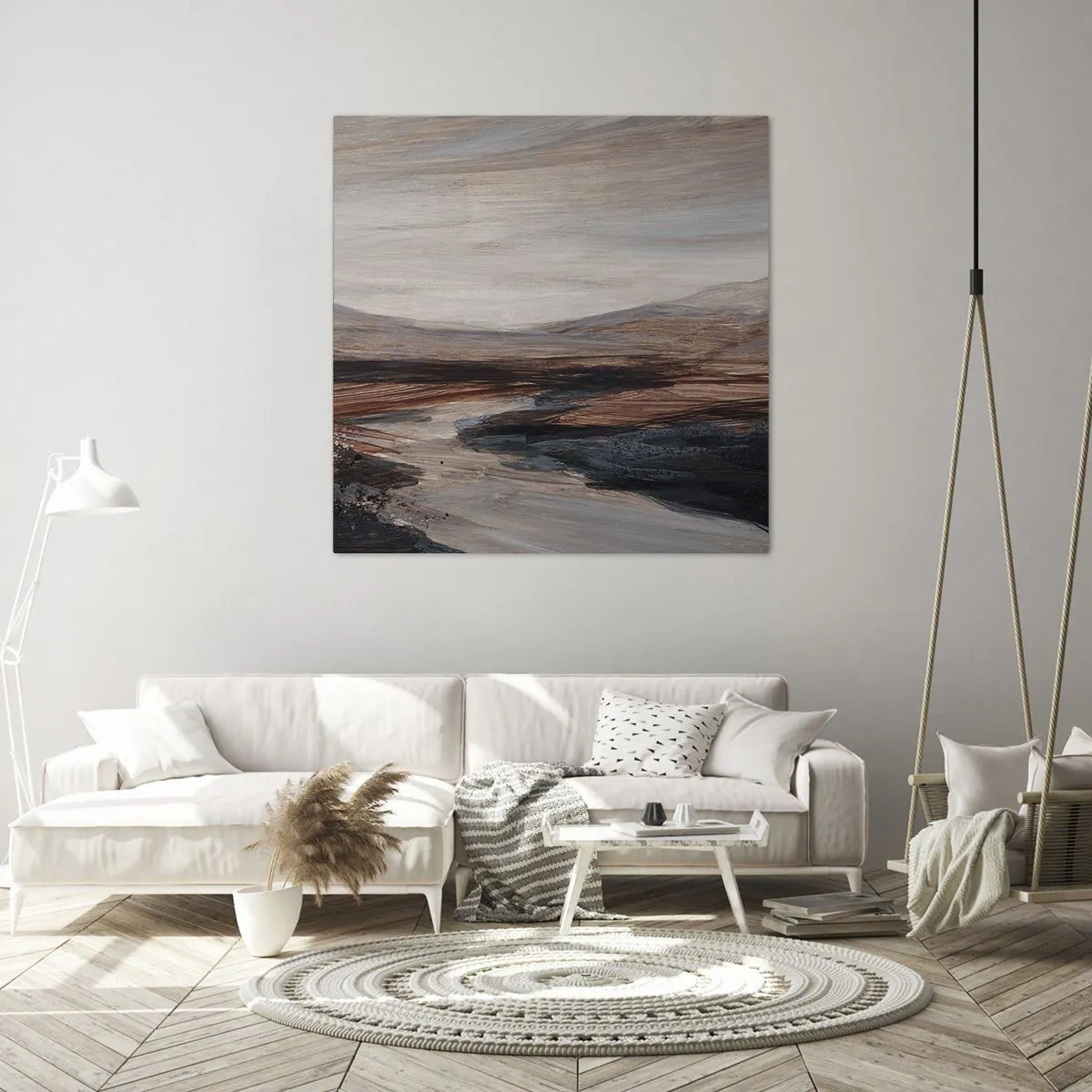 Canvastavla - Bild på duk - Fridfull dal - 30x30 cm