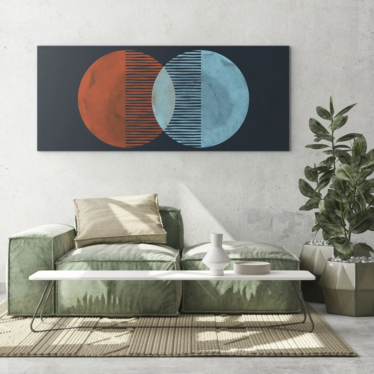 Glastavla - Bild på glas - Astronomisk fantasi - 100x40 cm