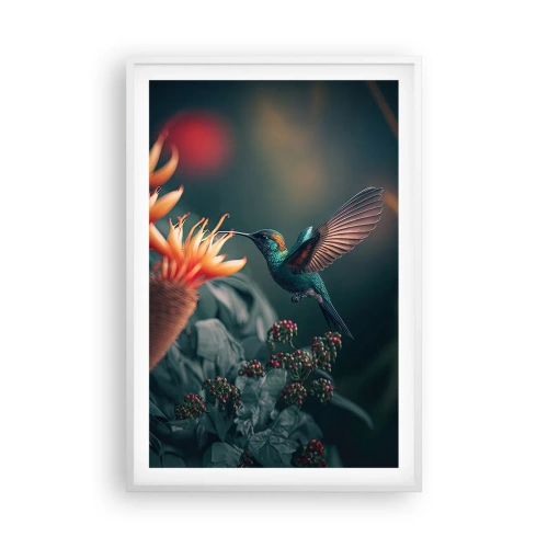 Affisch i vit ram - Ett verkligt färgglatt liv - 61x91 cm
