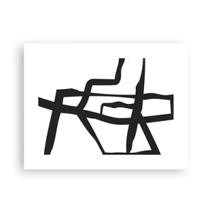 Affisch - Svartvit konstruktion - 40x30 cm