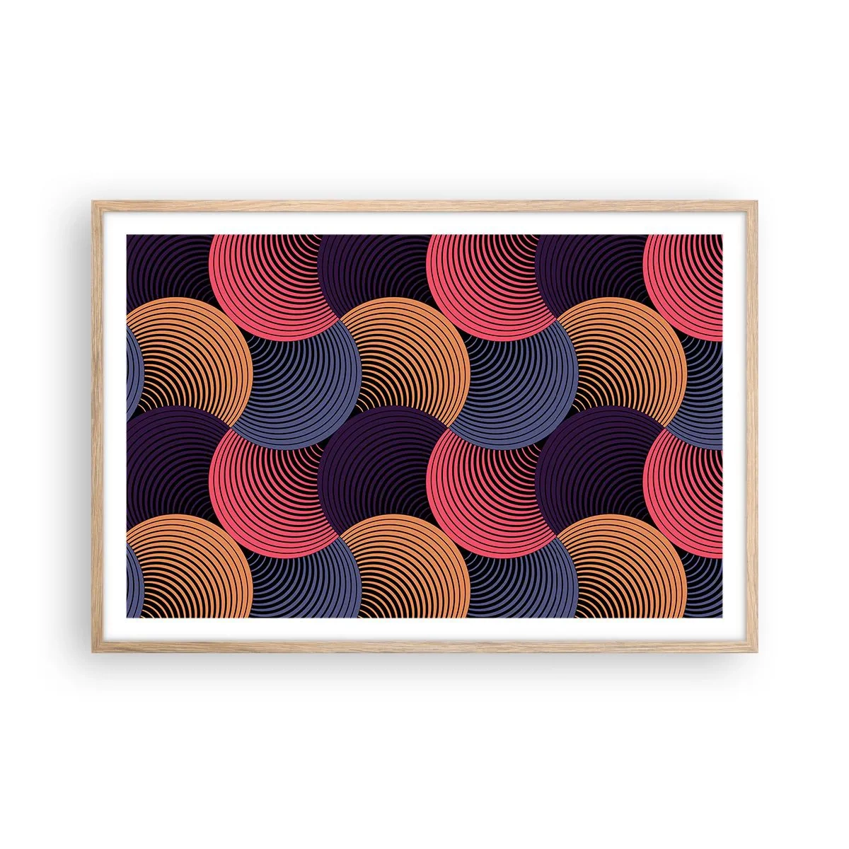 Affisch i ram av ljusek - I en cirkulär rytm - 91x61 cm
