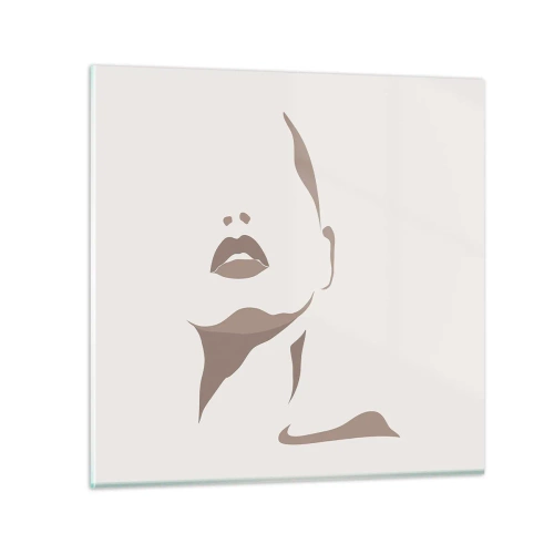 Glastavla - Bild på glas - Skapad av ljus och skugga - 60x60 cm