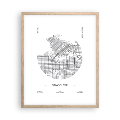 Affisch i ram av ljusek - Vacouvers anatomi - 40x50 cm