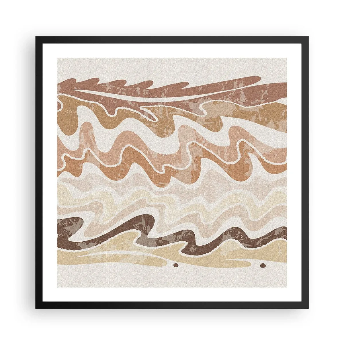 Affisch i svart ram - Bra energi - bra känslor - 60x60 cm